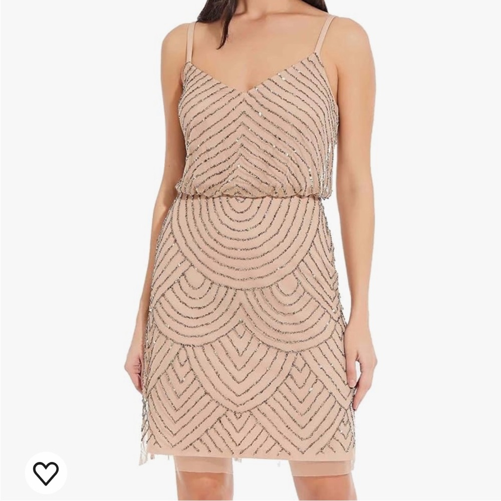 Adrianna Papell Art Deco Beaded Dress